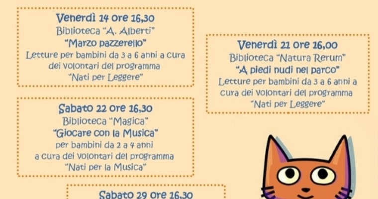 Letture e laboratori per bambini nelle biblioteche